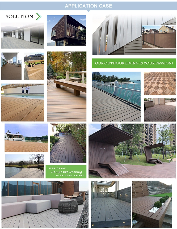 High Standard Wood Grain Composite Flooring Solid Wood Plastic WPC Composite Decking