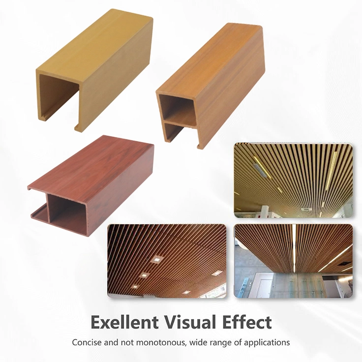 PVC Plastic Indoor WPC Ceiling Batten PVC Timber Tube