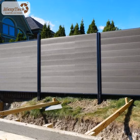Großhandel für den Außenbereich, einfach zu installierender feuerfester WPC-Verbundzaun für den Garten