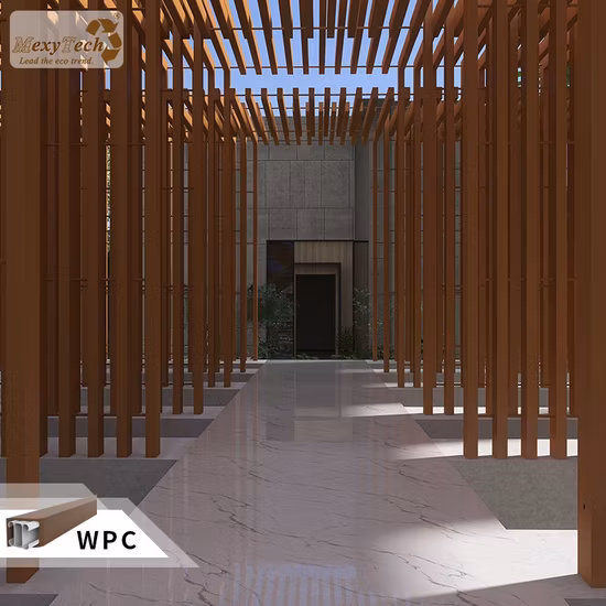 Hochwertiges WPC-Holz-Kunststoff-Verbund-Aluminium-Holzrohr für die Dekoration von Außenwandpaneelen