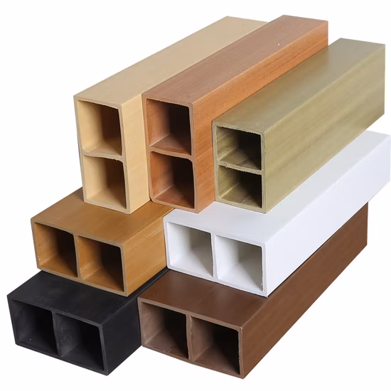 100 * 50 mm WPC-Holz-Kunststoff-Verbundhohlvierkantrohr für Innentrennwand-Dekorationsplatte
