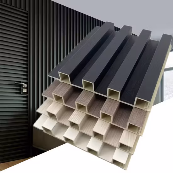 WPC-Holz-Innendekoration, geriffelte Wandpaneele, dekorative Holzalternative, WPC-Wandpaneele